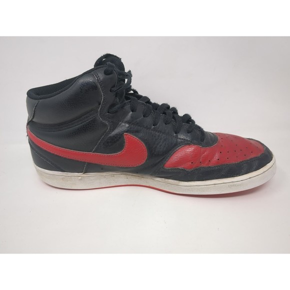 Men\'s Nike Court Vision Mid Black‎ University Red White | Size 12 DM8682-001 main image 10
